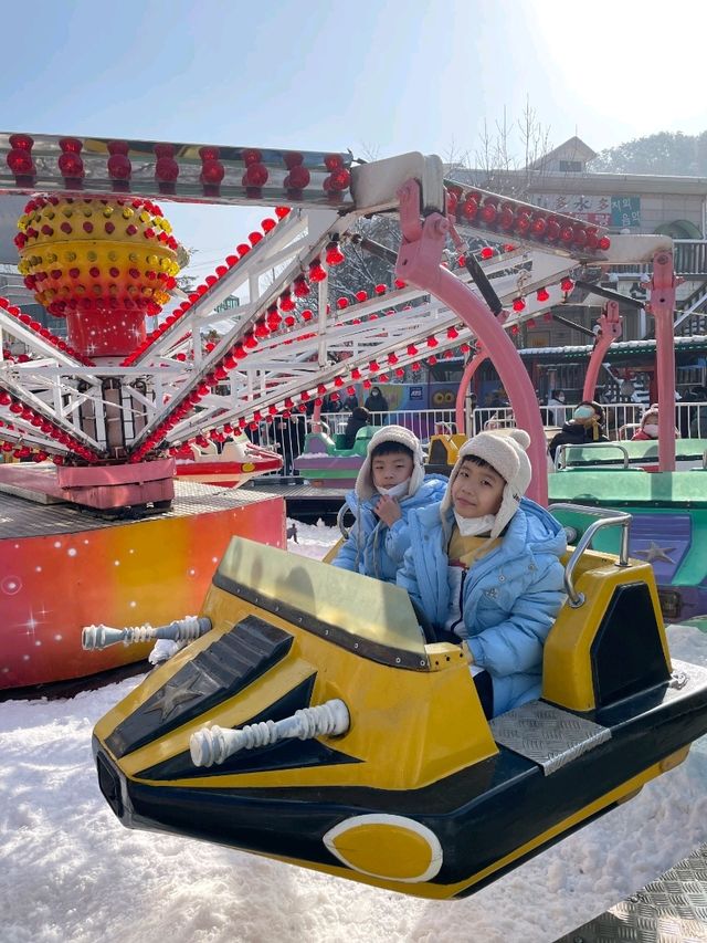 눈덮인 산정랜드와 얼음기차를 한번에!