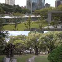 「國立臺灣美術館外大草坪」- 放鬆休息、裝置藝術、綠意陽光，享受美術文化