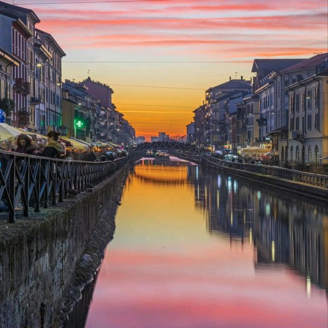 Naviglio Grande is one of Milan's most famous and historic canals