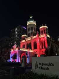 🇸🇬 A Night at St. Joseph's Church During Singapore's Light Festival
