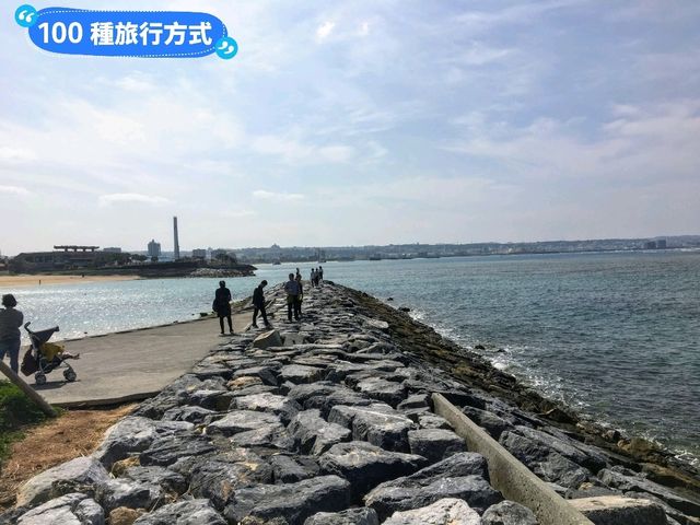 日本沖繩-欣賞夕陽與購物玩樂的北谷落日沙灘