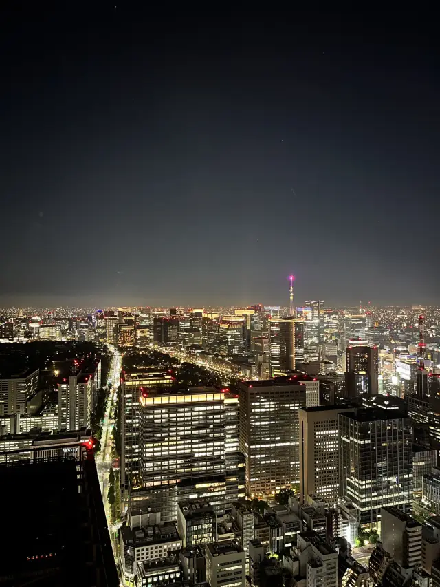 Enjoy a dazzling city night view while dining at the tavern!