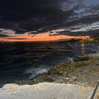 Dinner at sunset place in Nerja Spain