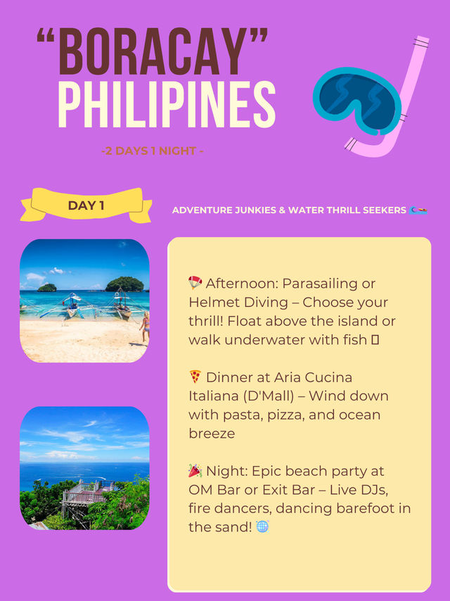Boracay island itinerary 