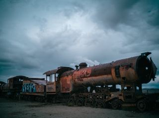 Hidden Tourist Spot in Uyuni: "Train Cemetery"