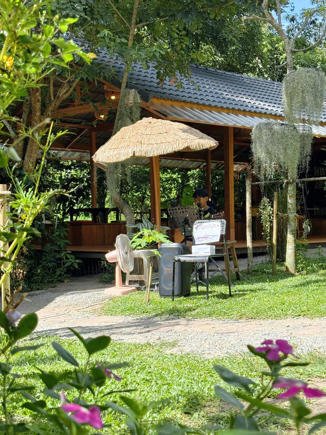 “ในสวนลับ”คาเฟ่ริมลำธารน้ำตก ใกล้เขาเขียว ชลบุรี