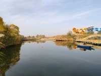 Autumn Scenery of Xihai Fishing Harbor's Water Town