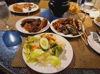 Having our best meal in Langkawi, BBQ night at Rebak Island
