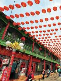 Little chinatown in South Korea. Tasty restaurants and coffee place.