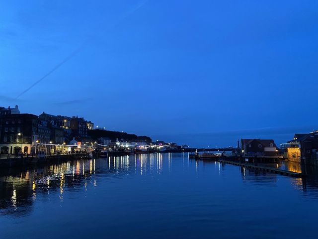 Whitby by Night:Maritime Symphony under Moon 