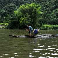Yulong river Bamboo rafting, Yangshuo 