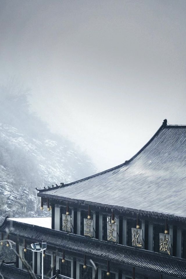 武漢的雪，落在了木蘭山之上