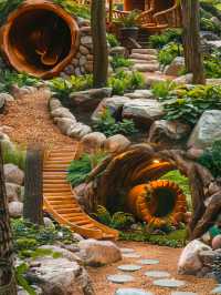 森林中魔法樹屋兒童樂園