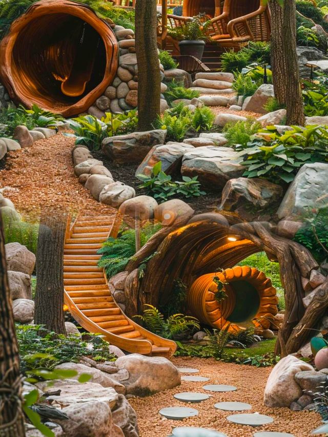 森林中魔法樹屋兒童樂園