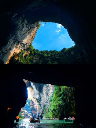 National Geographic tidak berbohong kepada saya; langit-langit gua karst di Tiongkok memang sesuai dengan namanya.
