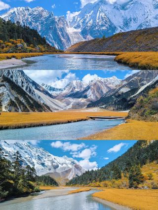 藏東南の無人秘境、白玉牧場！人が少なく観光客もいない、一度に雪山・氷河・湖をすべて見られる