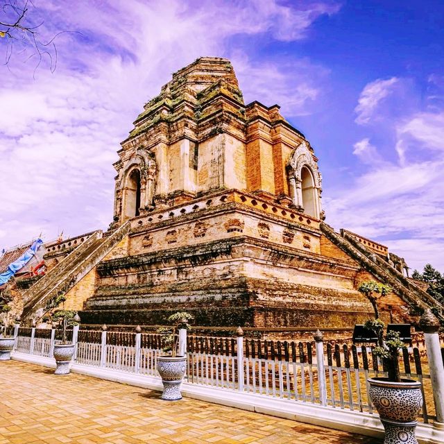 Historical Wat Chedi Luang in Thailand 