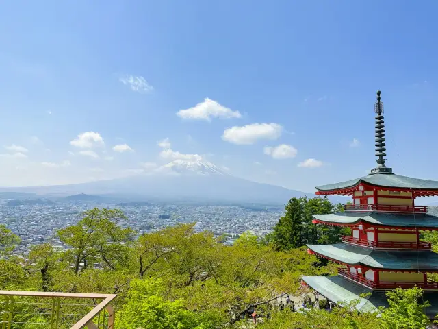 新倉山淺間神社 超美富士山景色 就是明信片