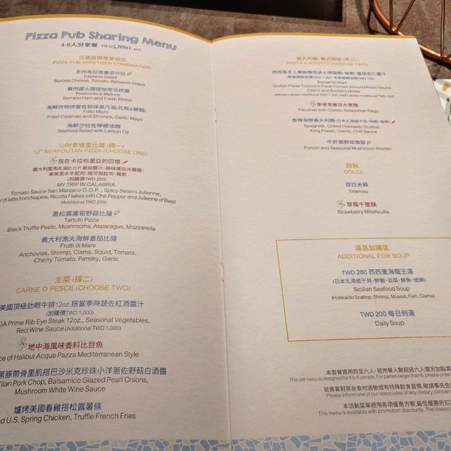 台北喜來登大飯店比薩屋PizzaPub