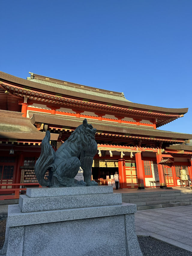 【浜松 冬の旅】 青銅製で最大級の狛犬 家康ゆかりの神社
