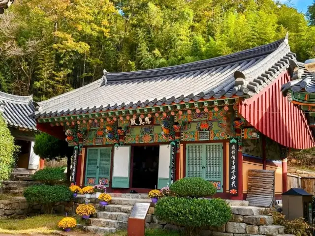 Busan's Jangansa Temple, a thousand-year-old temple nestled in the mountain forest valley.