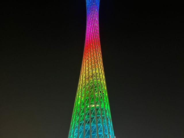 Guangzhou Lantern Festival CN tower tulip garden and 3D ad