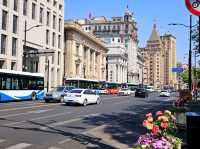Taking a nice day time stroll across The Bund at Shanghai