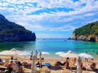 Paleokastritsa beach in Corfu 🇬🇷