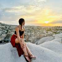 🌅Sunset over GOROME, Cappadocia!😍🌄