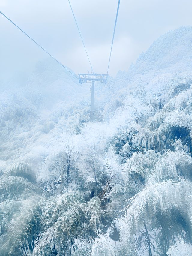 九華山下雪了