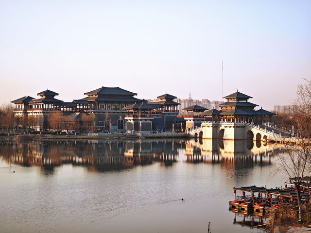商丘漢梁文化公園那個皇家園林盛景