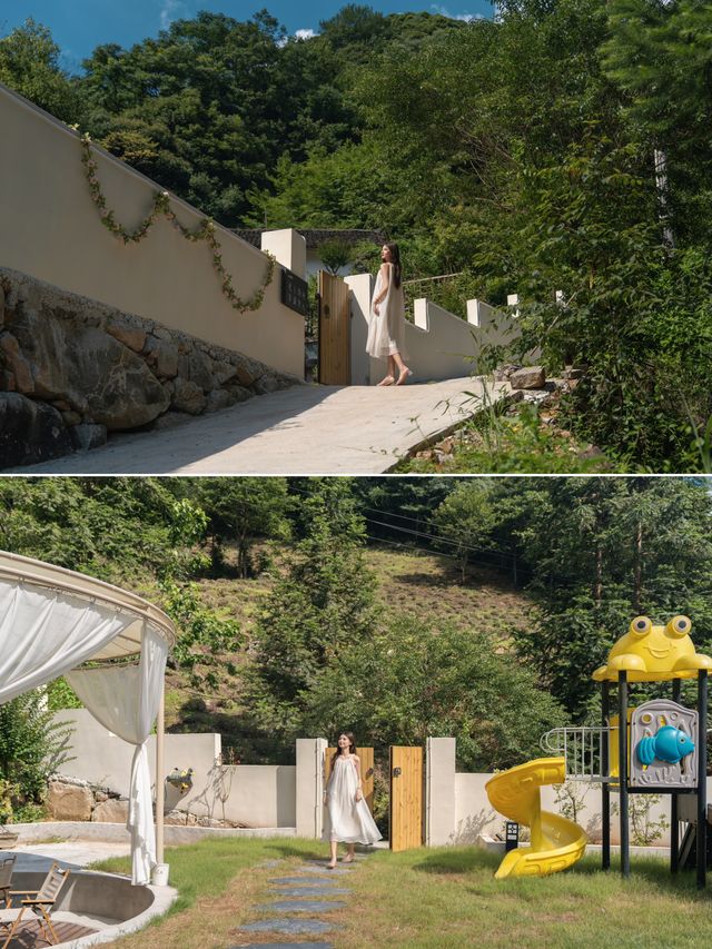 住進皖南山野北歐風山景泳池+野溪撒歡