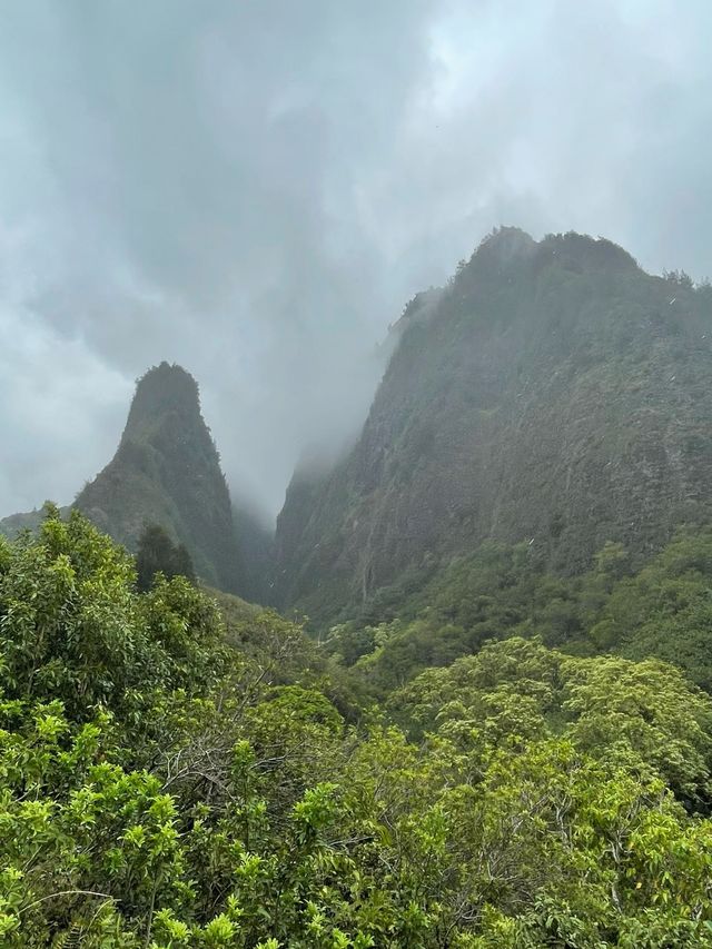 雨霧朦朧中的伊奧山谷夏威夷土著國王都來打卡的秘境！