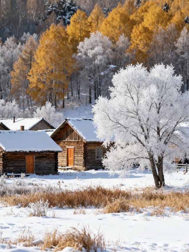 青雲湖雪居凝霧淞，亞布力冬韻醉寒江
