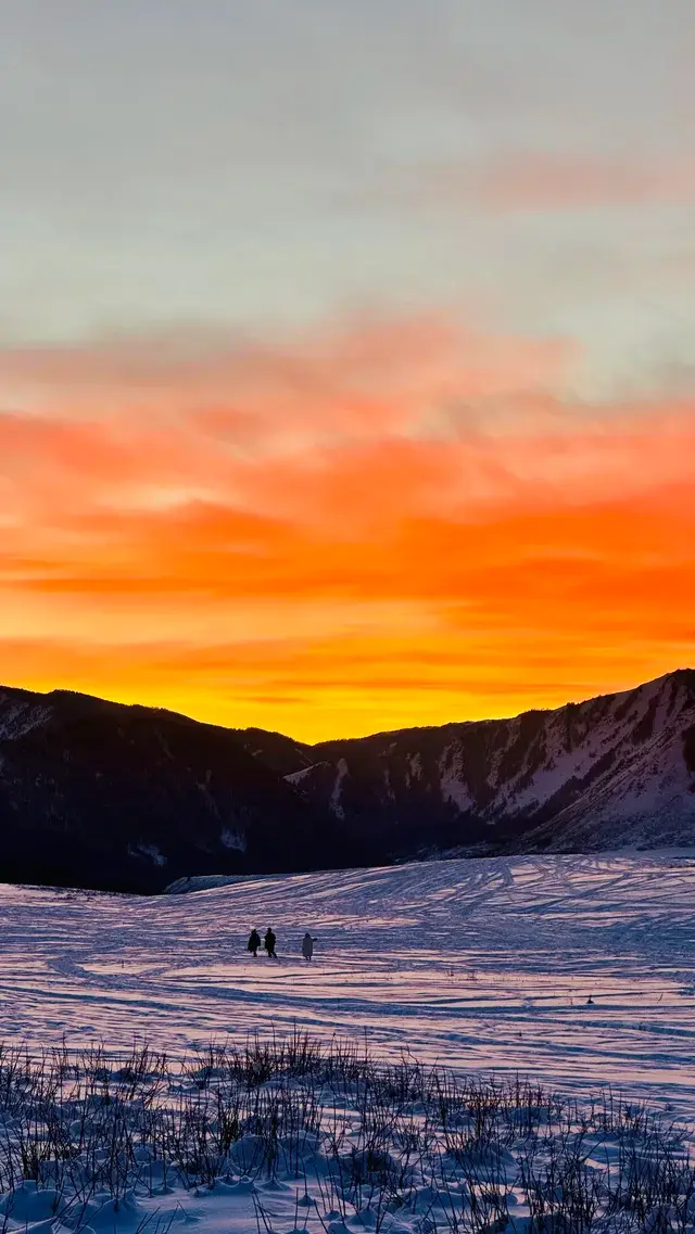 禾木落日太美了我不願你錯過冬季的禾木 禾木落日太美了我不願你錯過冬季的禾木