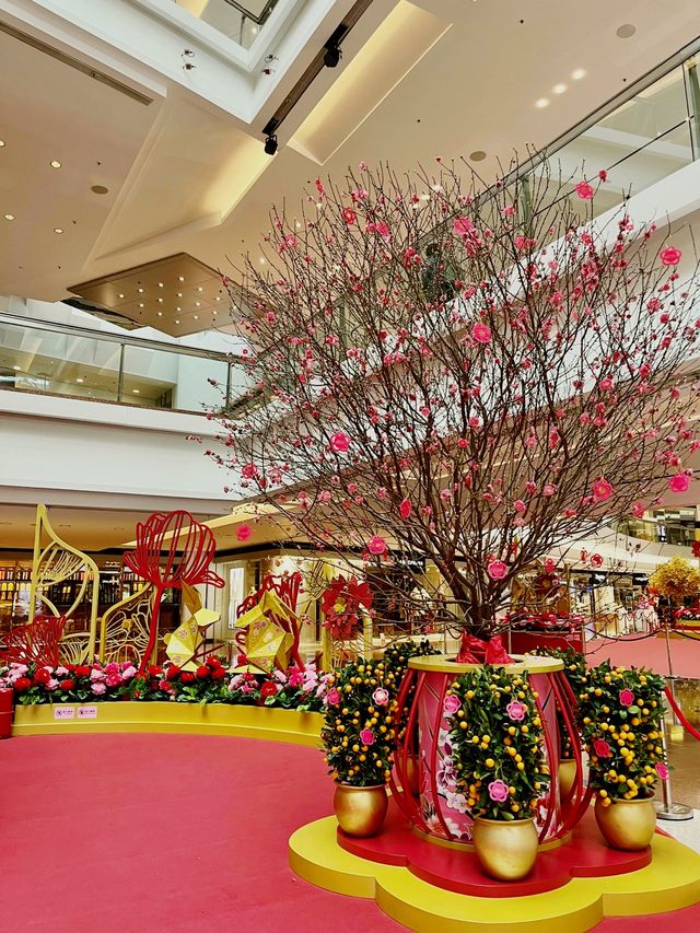 Chinese New Year decorations in Festival Walk