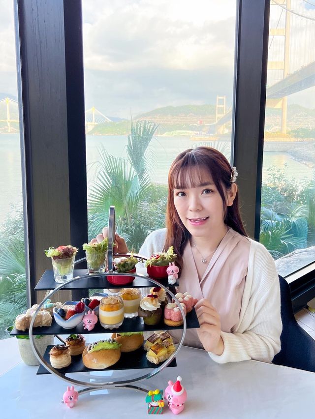 🌟望住青馬大橋180度全海景歎下午茶😋