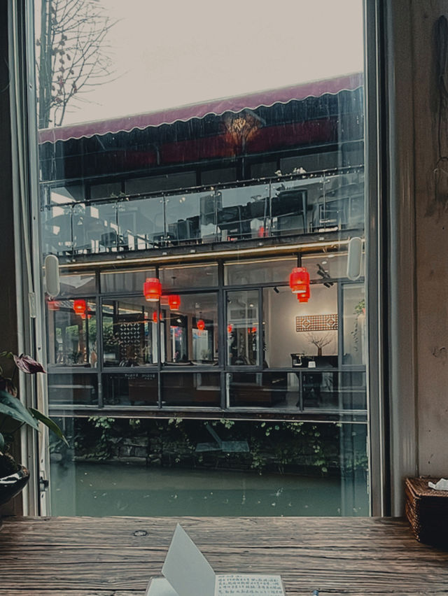 📍上海朱家角。千年古鎮 漕河十八咖啡廳☕️