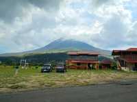 Active volcano of Mount Sinabung