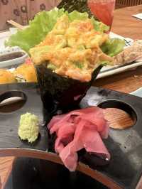 Enjoy sushi in a cozy space