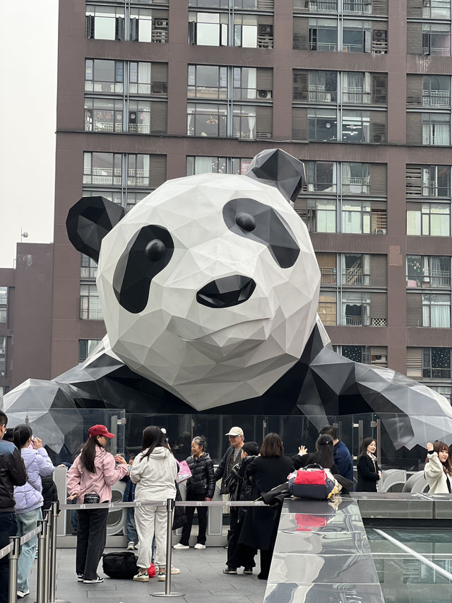 ถ่ายรูปกับหมีแพนด้า บนตึก IFS เฉิงตู ✨🐼
