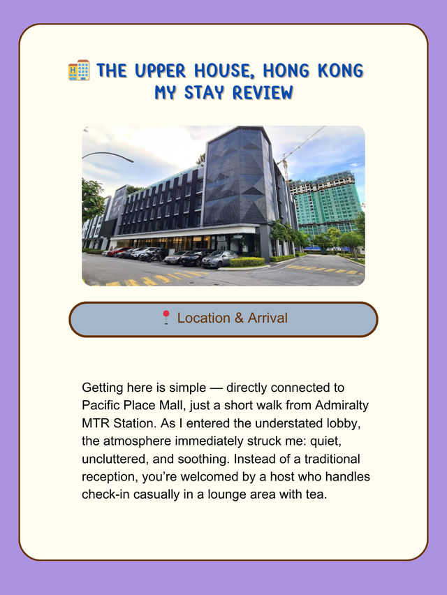 🏨 The Upper House – Hongkong 🏨 The Upper House – Hongkong