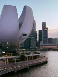 šøš¬ Singaporeās ArtScience Museum & Skyline View from Helix Bridge