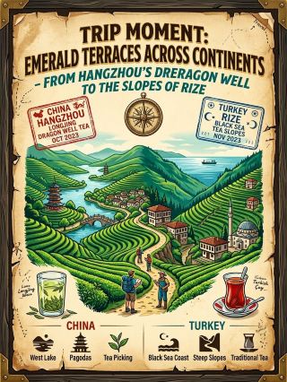 Emerald Terraces Across Continents: From Hangzhou’s Dragon Well to the Slopes of Rize