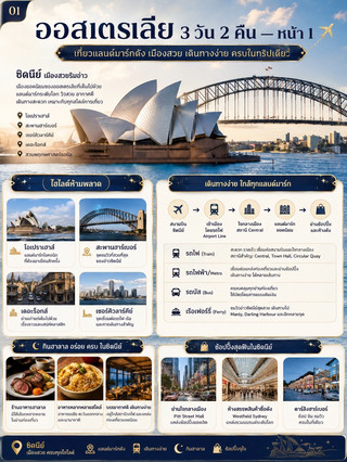 🇦🇺✨ ออสเตรเลีย 3 วัน 2 คืน เที่ยวซิดนีย์แบบครบจบในทริปเดียว!