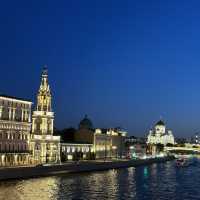 Stunning night view of Moscow