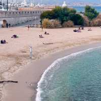 Catching a sunset at Antibes beach!