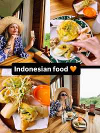 Traditional Indonesian cuisine in the ocean autumn time