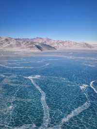 冬天的藍冰白沙湖美哭了