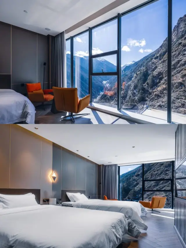 청서는 정말로 아름다워서 울었습니다! 눈 산 절벽 호텔, 경치는 신이 됩니다!